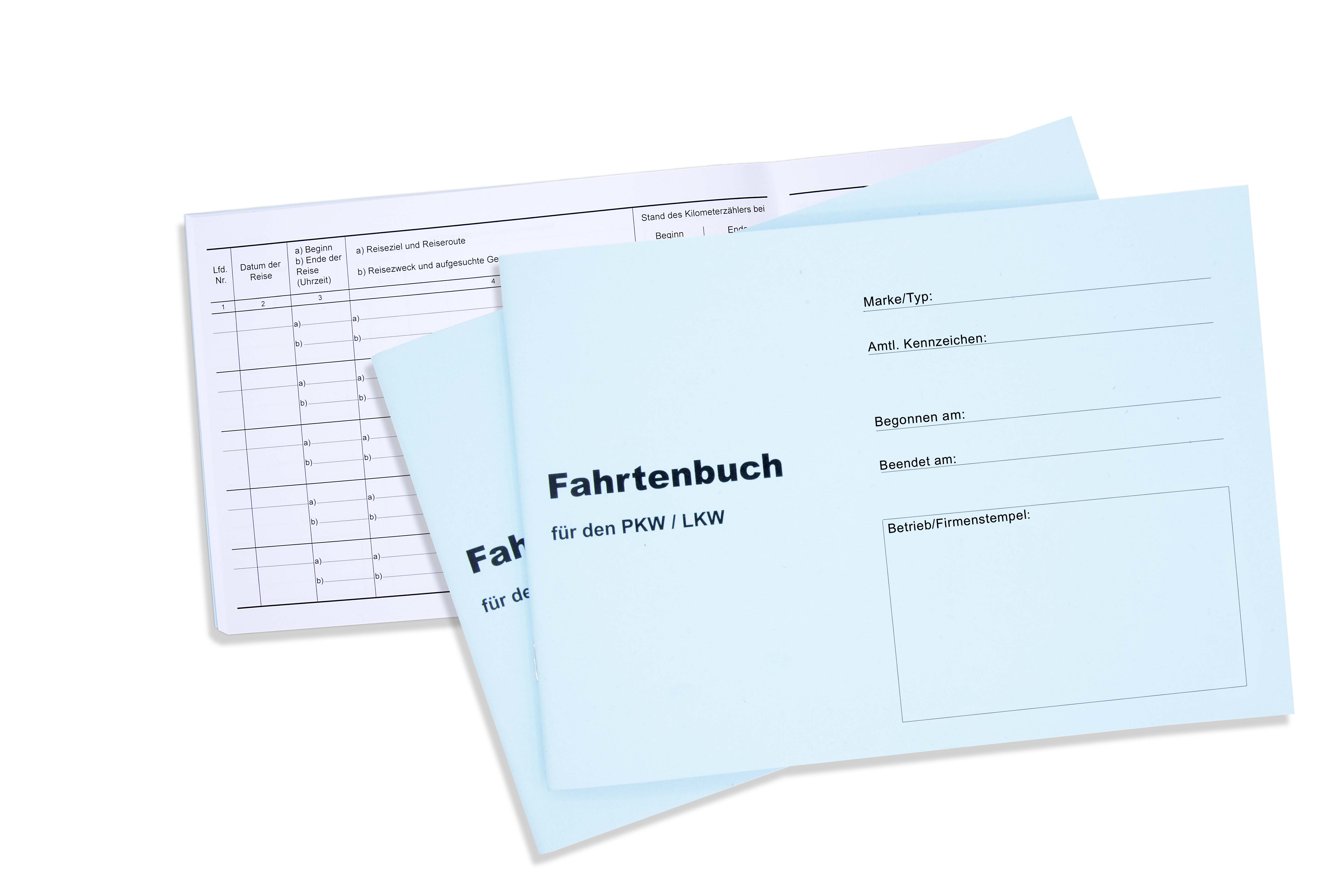 Produktabbildung des Fahrtenbuchs blauer Einband D 106