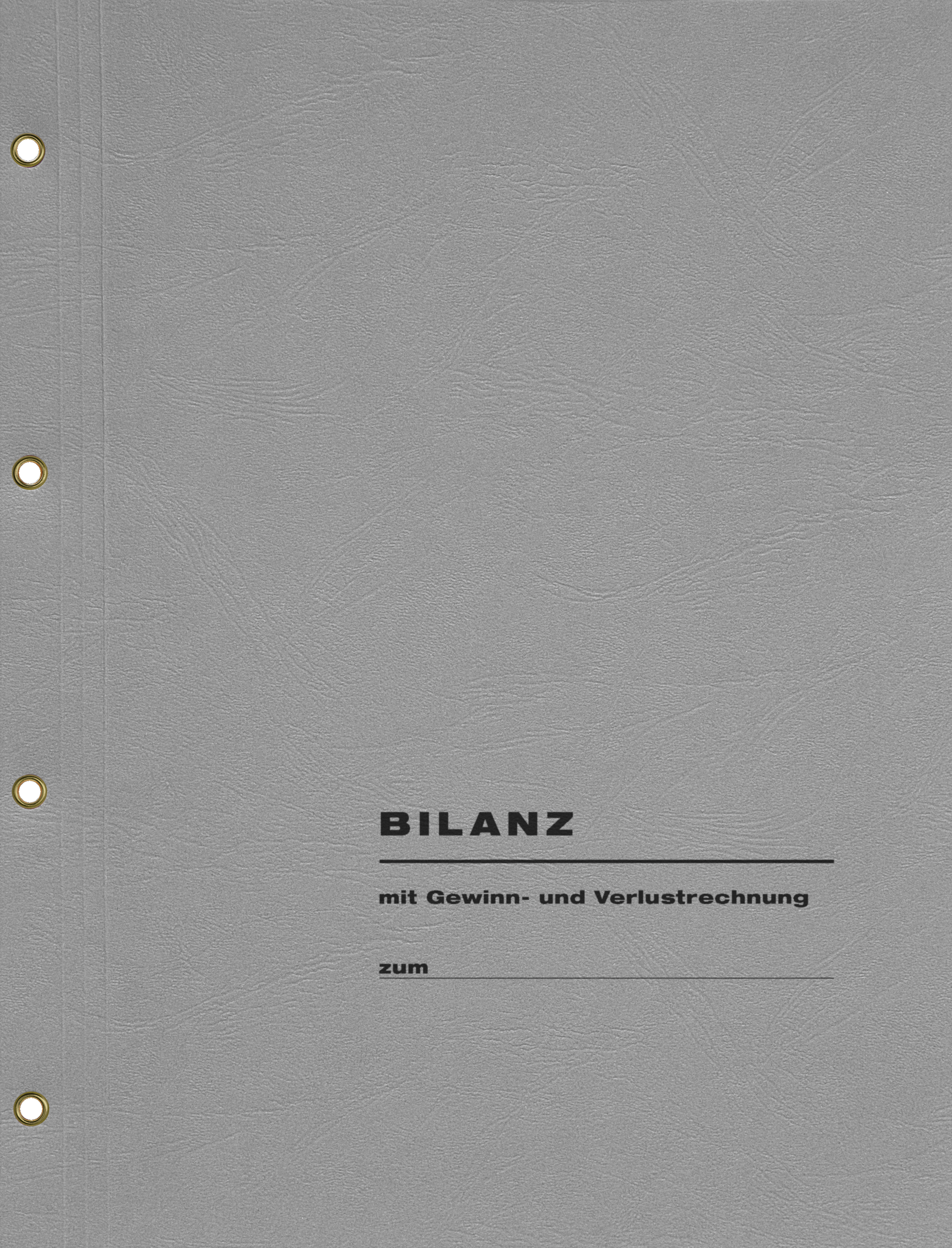 Produktabbildung graue Bilanzmappe mit Text