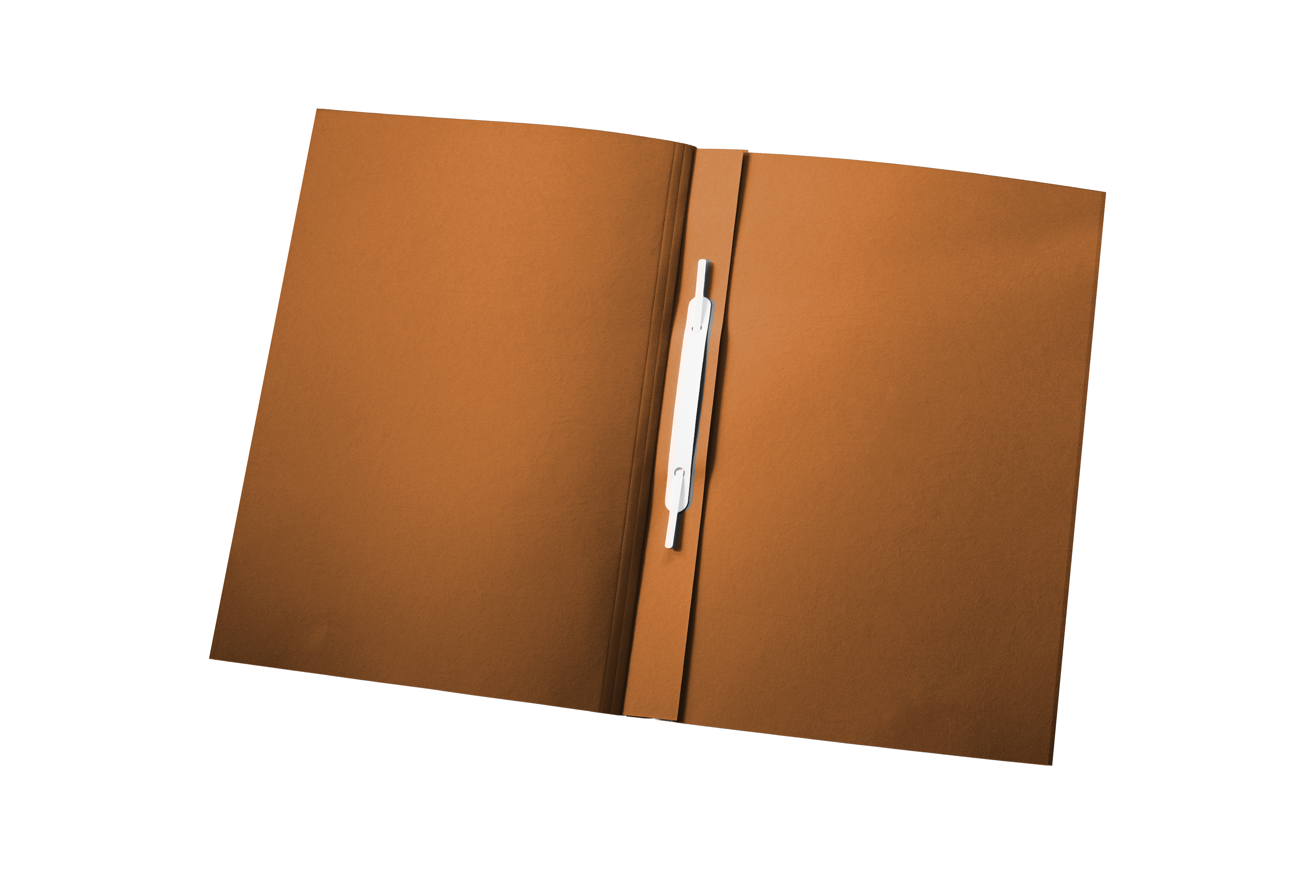 Orange Bilanzmappe mit Abheftmechanik