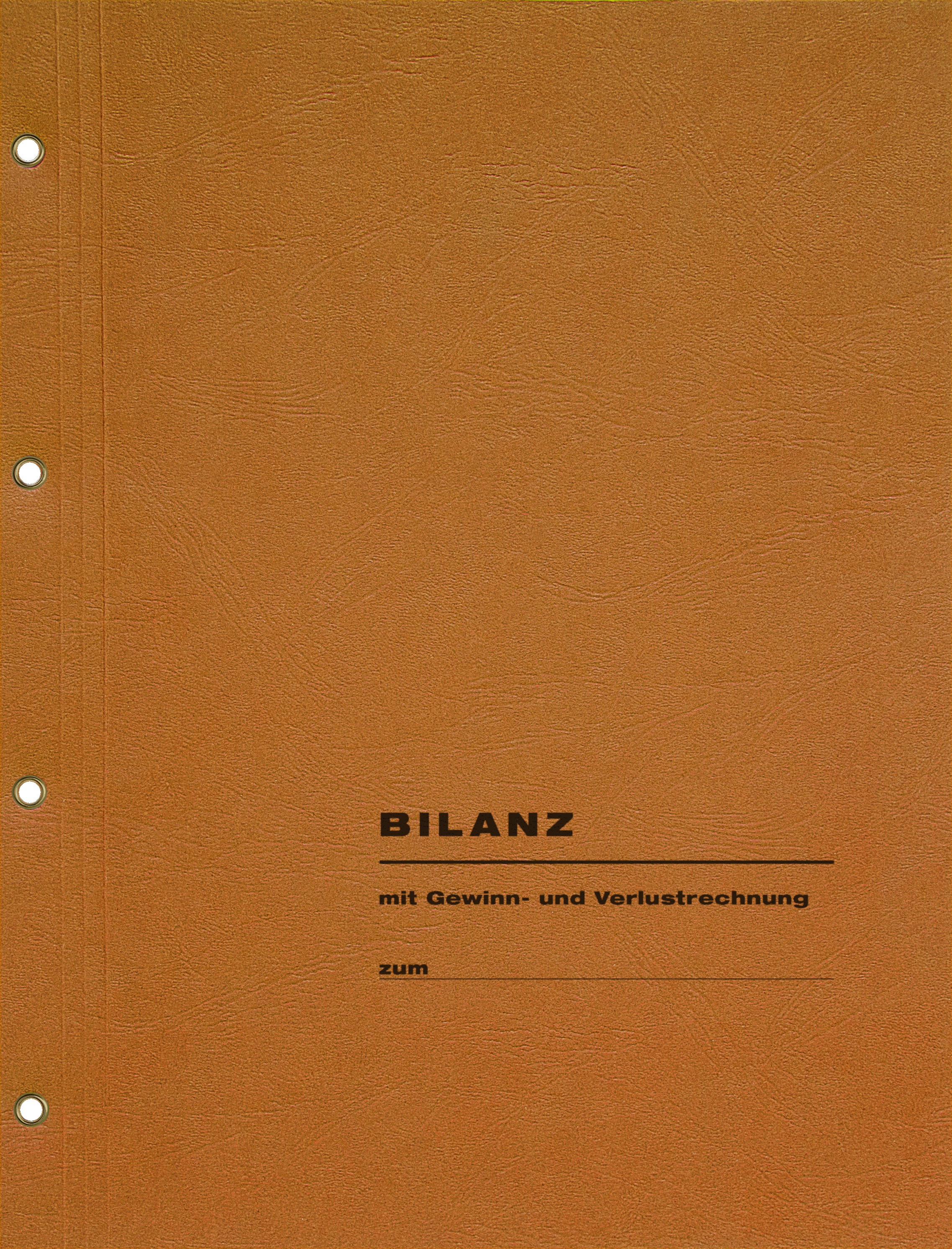 Produktabbildung orange Bilanzmappe mit Text