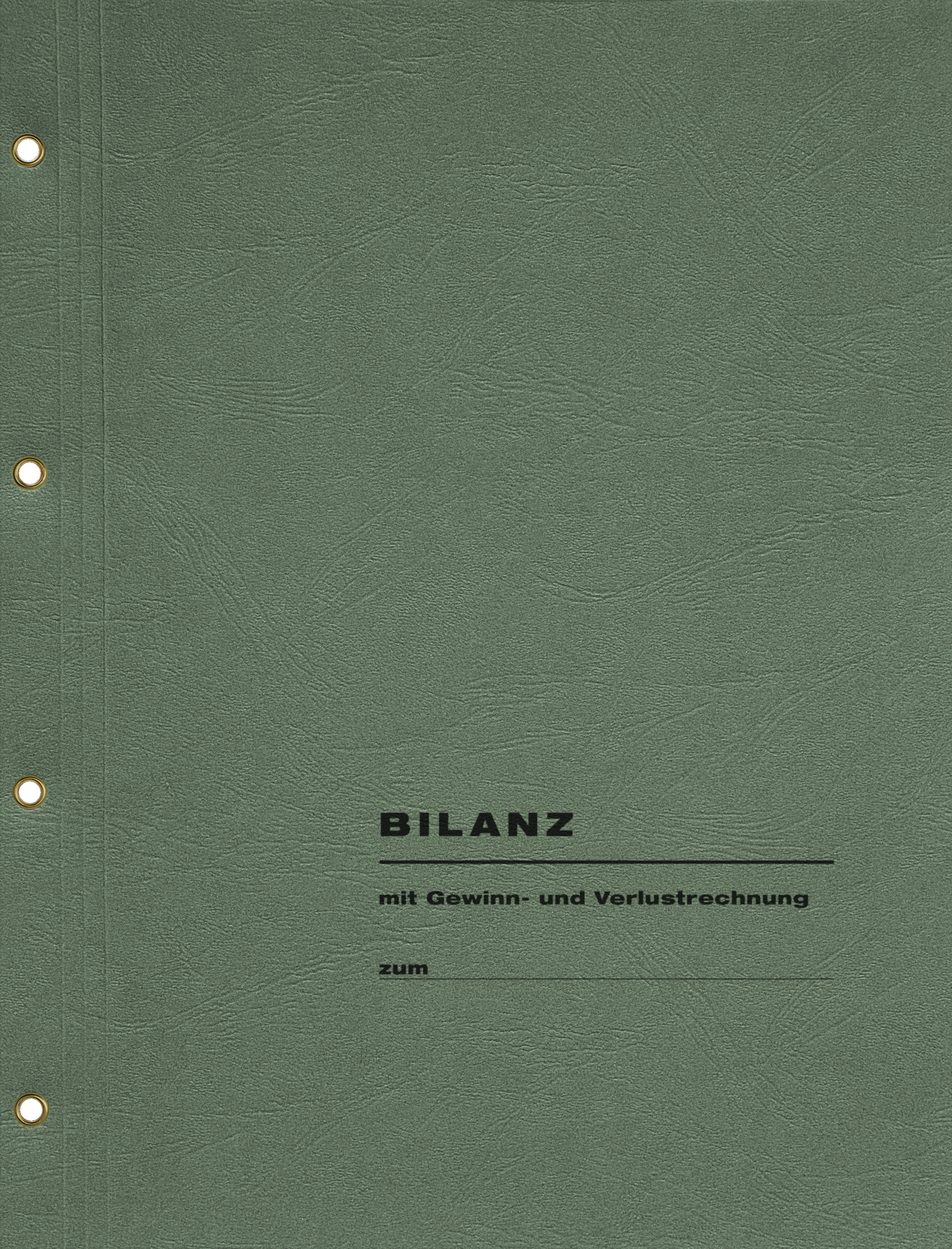 Produktabbildung grüne Bilanzmappe mit Text